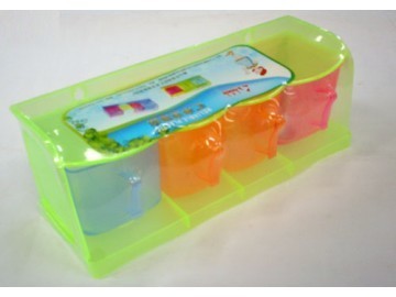 超值型四格調料盒塑料抽屜式調味盒調料罐_供應產品_佛山市南海區匯來寶塑膠制品廠